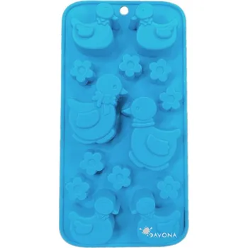 Forma na odlévání HobbyFun Silikonová forma na odlévání - kachna a květy