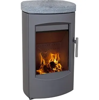 Krbová kamna HETA Scan-line 7C šedý lak a horní deska mastek