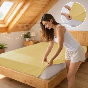 Prostěradlo Prostěradlo jersey žlutá 40 - 90 x 200 cm jednolůžko