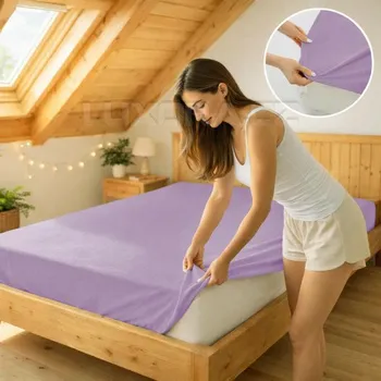 Prostěradlo Prostěradlo jersey sv.fialová 14 - 90 x 200 cm jednolůžko