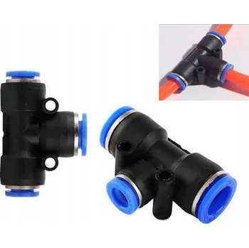 Příslušenství ke kompresoru Vsuvka/Spojka t-rozdělovač T PE-8mm - Pneumatická rychlospojka pro vodu