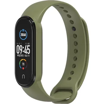 Řemínek na hodinky Strap Silicone Smartband Xiaomi Mi Band 5 / 6 / 7 Green (08)