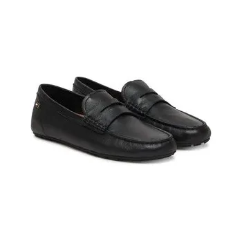 Dámské mokasíny Tommy Hilfiger Mokasíny Flag Leather Driver Loafer FW0FW09350 Černá 41