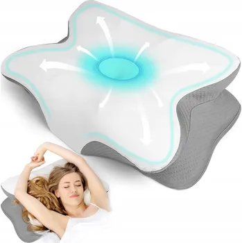 Polštář Ortopedický Polštář na Spaní Ergonomická Podpora Hlavy a Krku s Paměťovou Pěnou