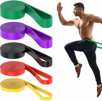 SADA 5 POSILOVACÍCH GUM POWER BAND POPRUHY GUMIČKY NA CVIČENÍ FITNESS