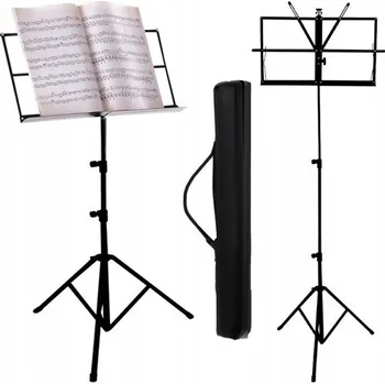 Příslušenství k hudebnímu nástroji Stativ na noty Verk Group nastavitelný, skládací, černý