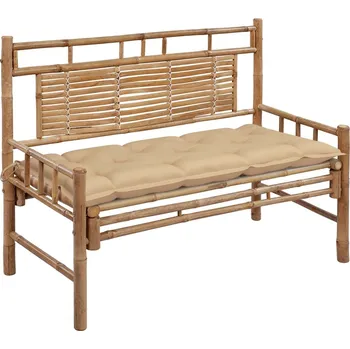 Zahradní lavice zahrada-XL Zahradní lavice s poduškou 120 cm bambus 3063894