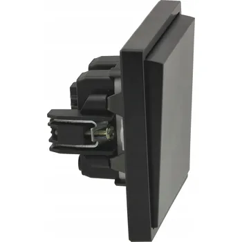 vypínač JEDNOPÓLOVÝ VYPÍNAČ SVĚTLA 10A Černý 250V IP20 + RÁMEČEK VYPÍNAČ