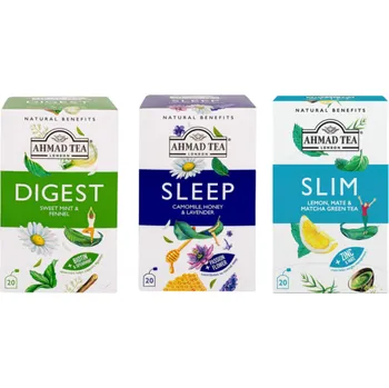 Čaj Ahmad Tea Detox & Relax Box – set funkčních čajů 3 x 20 sáčků