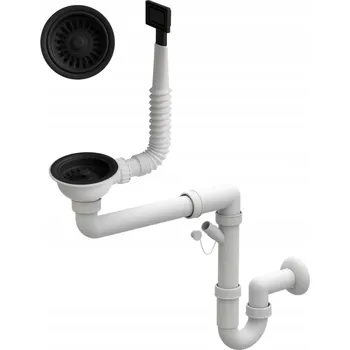 Sifon Sifon dřezový Garmand manuální jednokomorový černý