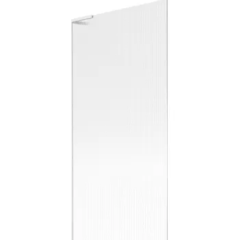 Vanová zástěna Mexen Next L, 1-křídlová vanová zástěna 90 x 150 cm, 6mm sklo s žebrovým vzorem, bílý profil, 895-090-000-03-09-20