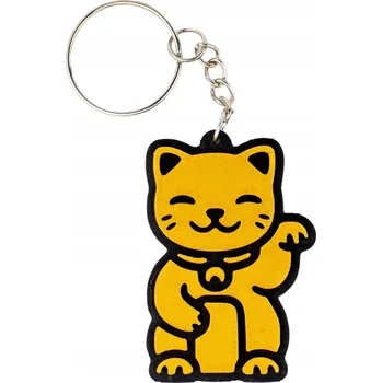 Přívěsek Na Klíče přívěsek na klíče maneki neko japonská kočka štěstí Zlatý 3D