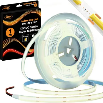 LED páska Taśma LED COB Neon 12V 1m 528 diod 15W 1650lm 6000K Studená bílá 10mm Silný