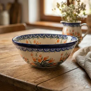 Miska (salátová mísa) 400 ml - vzor 1431X - Ceramika Artystyczna Bolesławiec