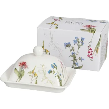 Máslenka Porcelánová máslenka DUO KVĚTY CLASSIC Barvy přírody