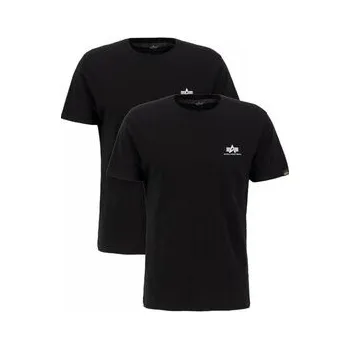 Pánské tričko Alpha Industries Souprava triček AI.258500-03 Černá Basic Fit S