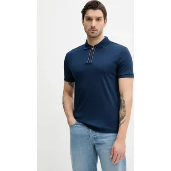 Pánské tričko Bavlněné polo tričko Tommy Hilfiger MW0MW38487 námořnická modř 59A, vel. L