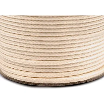 Oděvní šňůra PES Ø2 mm, střední, 7302 béžová světlá