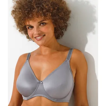 Podprsenka Blancheporte Zmenšující podprsenka ze saténového mikrovlákna, s kosticemi šedá 95D