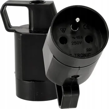 Elektrická zásuvka Elektrická Zásuvka hermetické Berge, černá