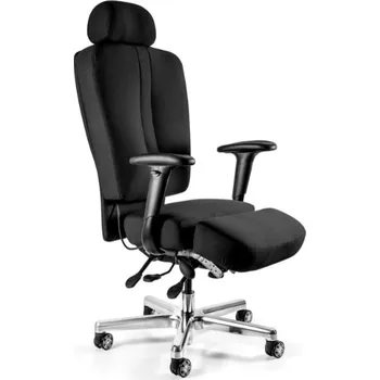 Jídelní židle Pohodlné otočné křeslo do kanceláře a pracovny Major - Unique Černá 65x124 cm