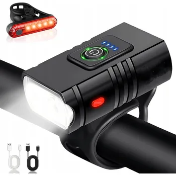 Cyklosvítilna SVĚTLO NA KOLO 1000 LUMENŮ PŘEDNÍ USB VODĚODOLNÉ 1200 mAh