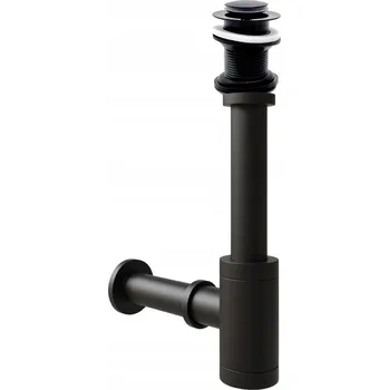 Sifon Umyvadlová výpusť Click Clack malá bez přepadu, sifon mosaz černá