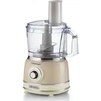 Domácí spotřebič Kuchyňský robot Ariete 1781/03 Da Cucina Vintage béžový, příkon 1000 W, nádoba 1,2 l, 3 disky, univerzální nůž, hnětací hák, emulgační nástavec
