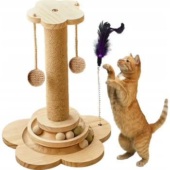 DRAPAK PRO KOČKY SISAL S HRAČKAMI DRAPAK PRO KOČKY 44,5 cm