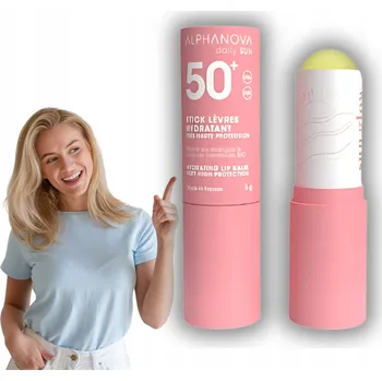 Péče o rty Balzám na rty s SPF50+, 4 g Alphanova Daily Sun, Glow