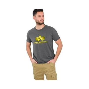 Pánské tričko Alpha Industries T-Shirt AI.100501-315-4XL Šedá Basic Fit 3XL