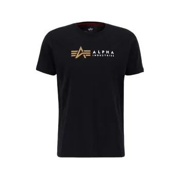 Pánské tričko Alpha Industries T-Shirt AI.118502-03-XXL Černá Regular Fit 3XL