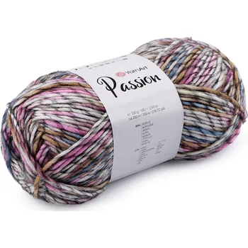 Příze Pletací příze Passion 100 g, střední, 1 (1246) růžová střední