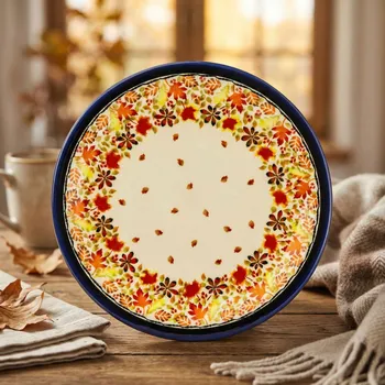 Talíř Ploché jídelní talíře Ceramika Bolesławiec 28 cm – dek. 1337A (druhá jakost)