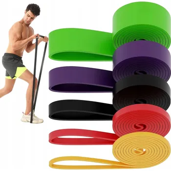 SADA 5 POSILOVACÍCH GUM POWER BAND POPRUHY GUMIČKY NA CVIČENÍ FITNESS 54,8 kg