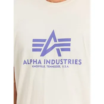 Pánské tričko Alpha Industries T-Shirt AI.100501-749 Bílá Basic Fit 3XL