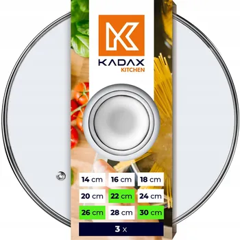 Poklice KADAX SKLENĚNÁ POKLICE SET 22/26/30 cm