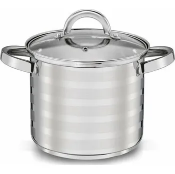 Hrnec Hrnec z nerezové oceli s poklicí TADAR PÁSKY 6,5 l