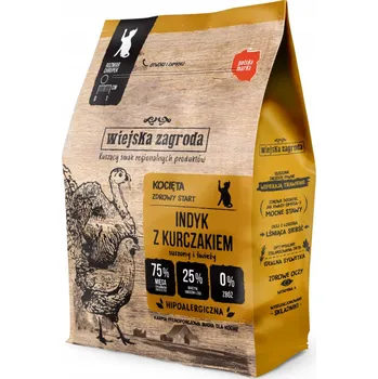 Krmivo pro kočku Wiejska Zagroda suché krmivo pro kočky Krůta s kuřetem pro koťata 400g