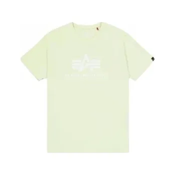 Pánské tričko Alpha Industries T-Shirt AI.100501-722-S Zelená Basic Fit M