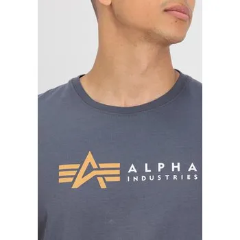 Pánské tričko Alpha Industries T-Shirt AI.118502-136-S Šedá Regular Fit M