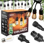 Světelný řetěz Berge 1000 cm do sítě, černý