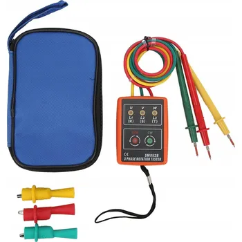 Bezpečnostní kamera Tester pořadí fází, 3fázový měřič rotace fází SM852B + pouzdro