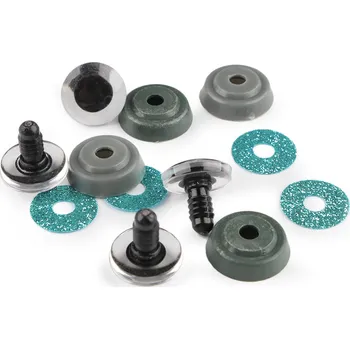 Oči glitrové s pojistkou Ø20 mm, malé, 8 tyrkys