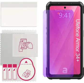 Pouzdro na mobilní telefon Hybridní Sklo Anti-Blue 9H na displej pro Ulefone Armor 34+ Plus