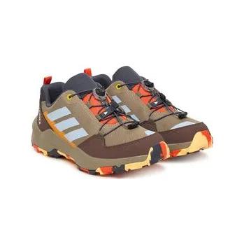 Pánská móda Trekingová obuv adidas Terrex Ax4S Speed Lacing JR9060 Khaki 33_5
