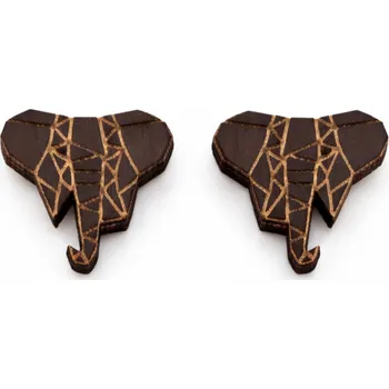 Náušnice Dřevěné náušnice sloník