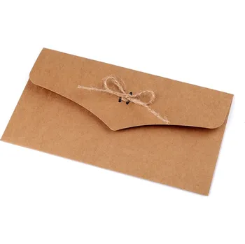 Výtvárné potřeby Papírová obálka k dotvoření 11x22 cm, barva hnědá přírodní