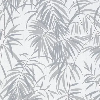 Tapeta Vinylová tapeta na vliesu Erismann 53 cm x 10,05 m šedé listy