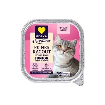 Krmivo pro kočku Edeka Jemné Ragú Junior Kuře Telecí pro kočky 100g